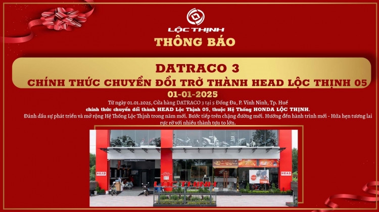 THÔNG BÁO MỞ RỘNG HỆ THỐNG – CHÀO ĐÓN HEAD LỘC THỊNH 05 TẠI TP. HUẾ