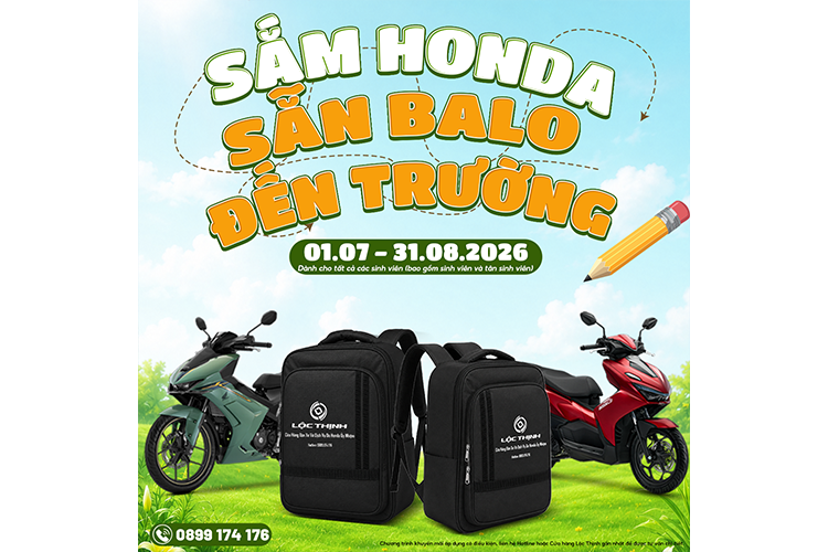 Sắm Honda – Săn balo đến trường tại Honda Lộc Thịnh