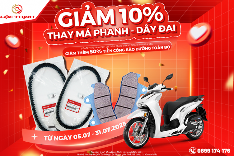 Khuyến mãi phụ tùng đến hết ngày 31-7