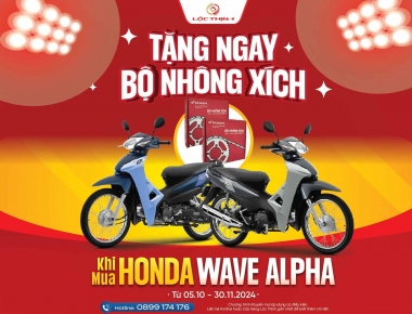 KHUYẾN MÃI ĐẶC BIỆT DÀNH CHO KHÁCH HÀNG MUA XE WAVE ALPHA