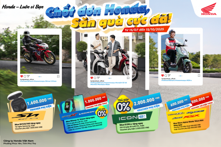 Chốt đơn Honda - săn quà cực đã